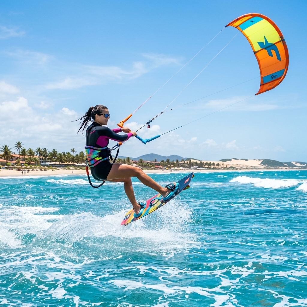 Kite surfing in Brazil